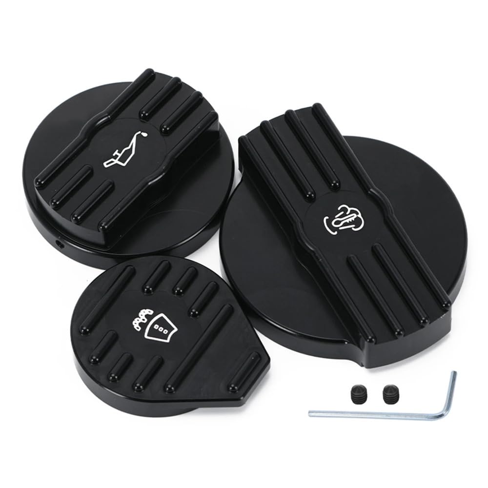 Engine Cap Set, Aluminum Tank Oil Coolant Caps, 2.0T Compatible, Black, 3-Piece Engine Cap Set, Aluminum Tank Oil Coolant Caps, 2.0T Compatible, Black, 3-Piece von GZPARTB