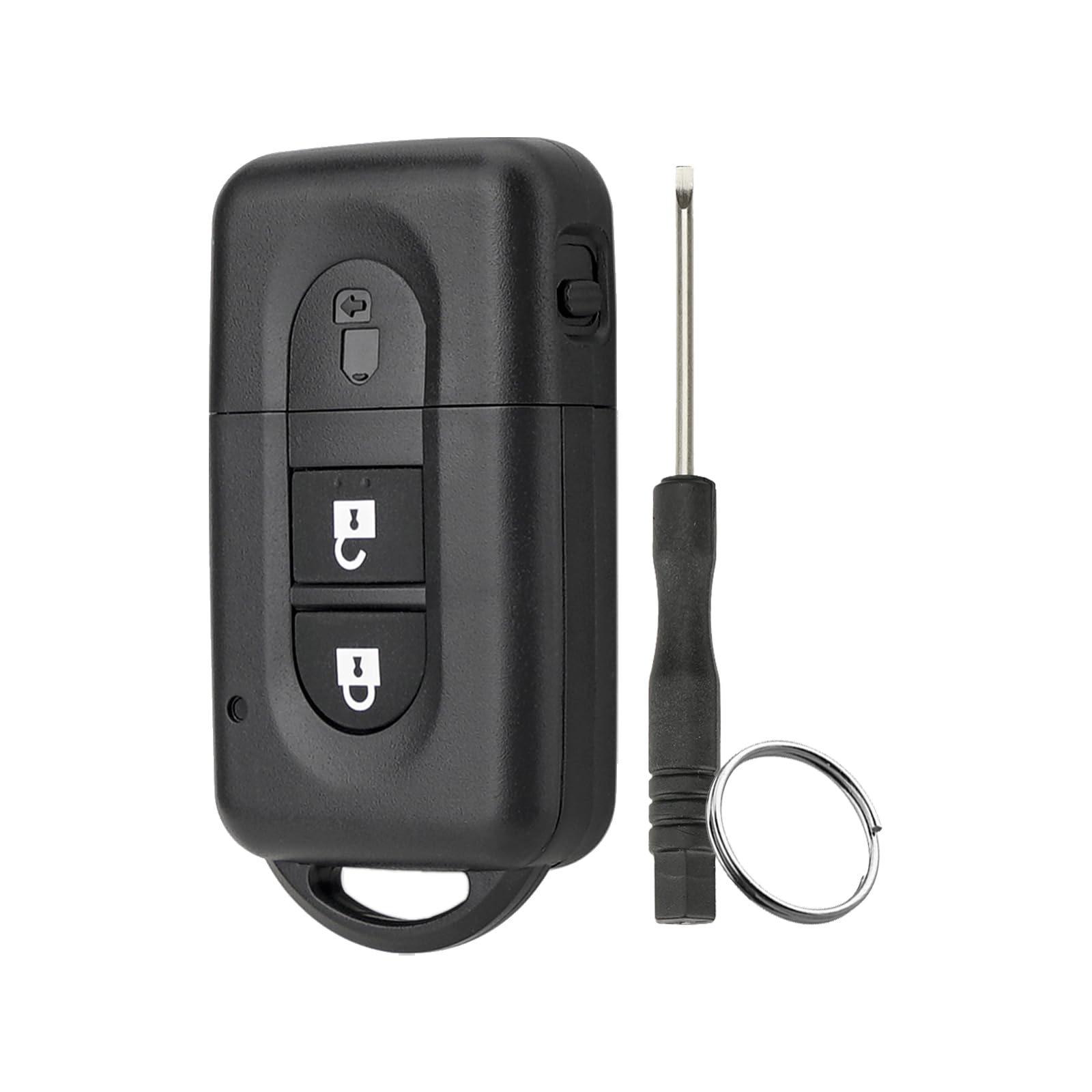 2 Tasten Auto Fernbedienungs Smart Schlüssel für Nissan Qashqai/Micra/Parthfinder Smart Schlüssel Gehäuse mit Schraubendreher und Schlüsselring von GZXNKEY