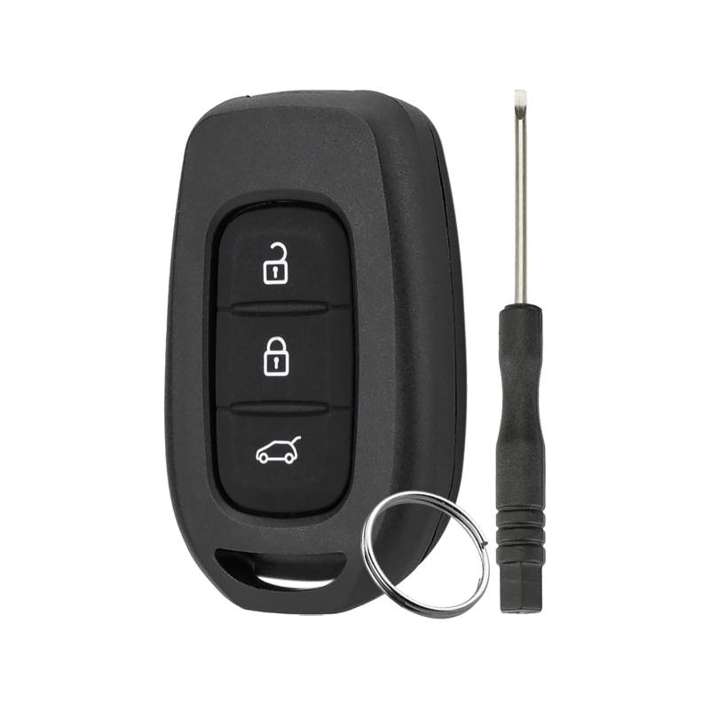 3-Tasten Funk Schlüssel Fernbedienung Gehäuse für Renault Duster Sandero Dacia Logan Clio Captur Laguna Schlüssel Gehäuse mit Schraubendreher Schlüsselring von GZXNKEY