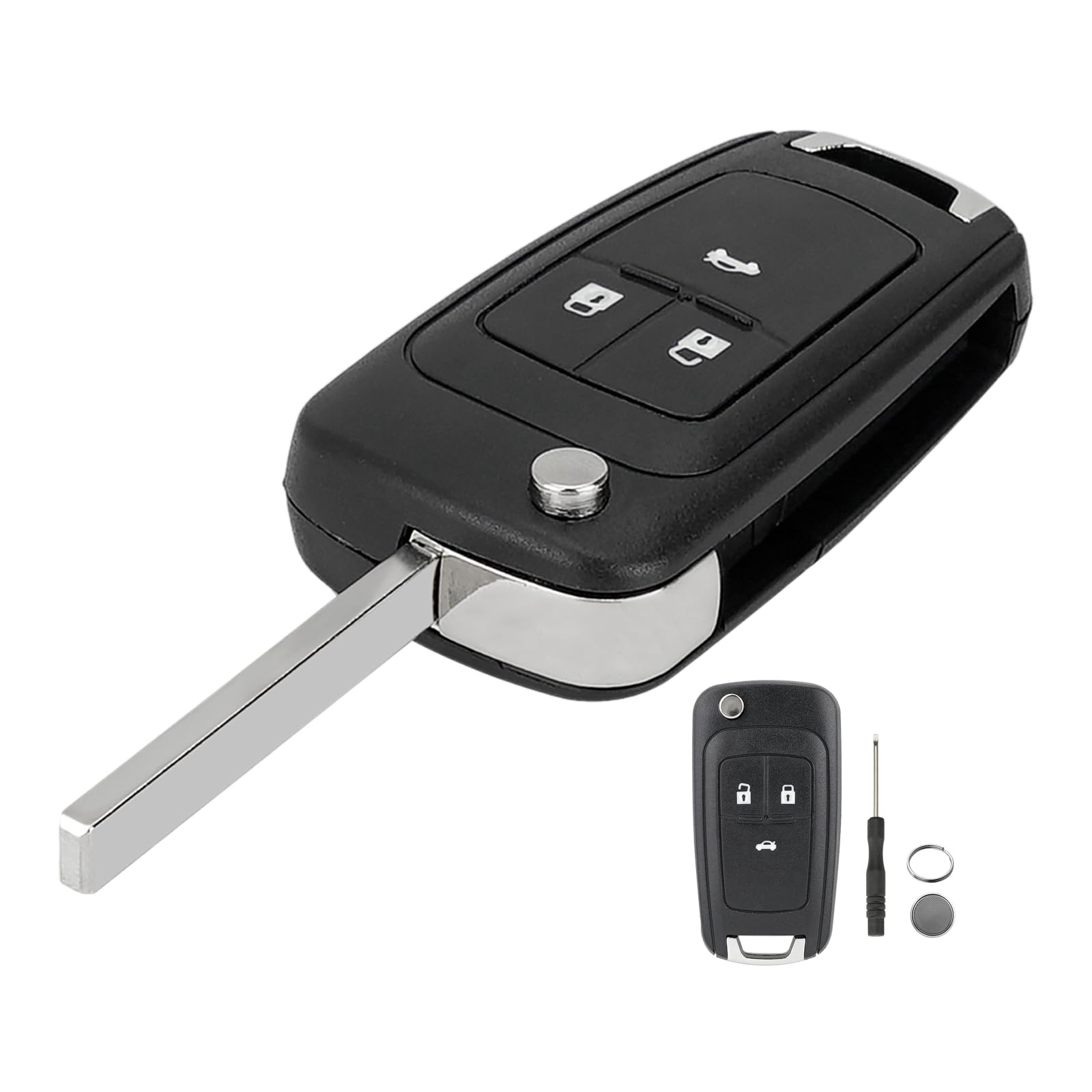 3 Tasten Klappschlüssel Auto Schlüsselgehäuse Geeignet für Chevrolet Cruze Myriad Buick Intel GTXT Junwei Junyue Auto Fernbedienung Schlüssel Gehäuse mit CR2032 Batterie 3 Tasten Klappschlüssel Auto Schlüsselgehäuse Geeignet für Chevrolet Cruze Myriad Buick Intel GTXT Junwei Junyue Auto Fernbedienung Schlüssel Gehäuse mit CR2032 Batterie von GZXNKEY