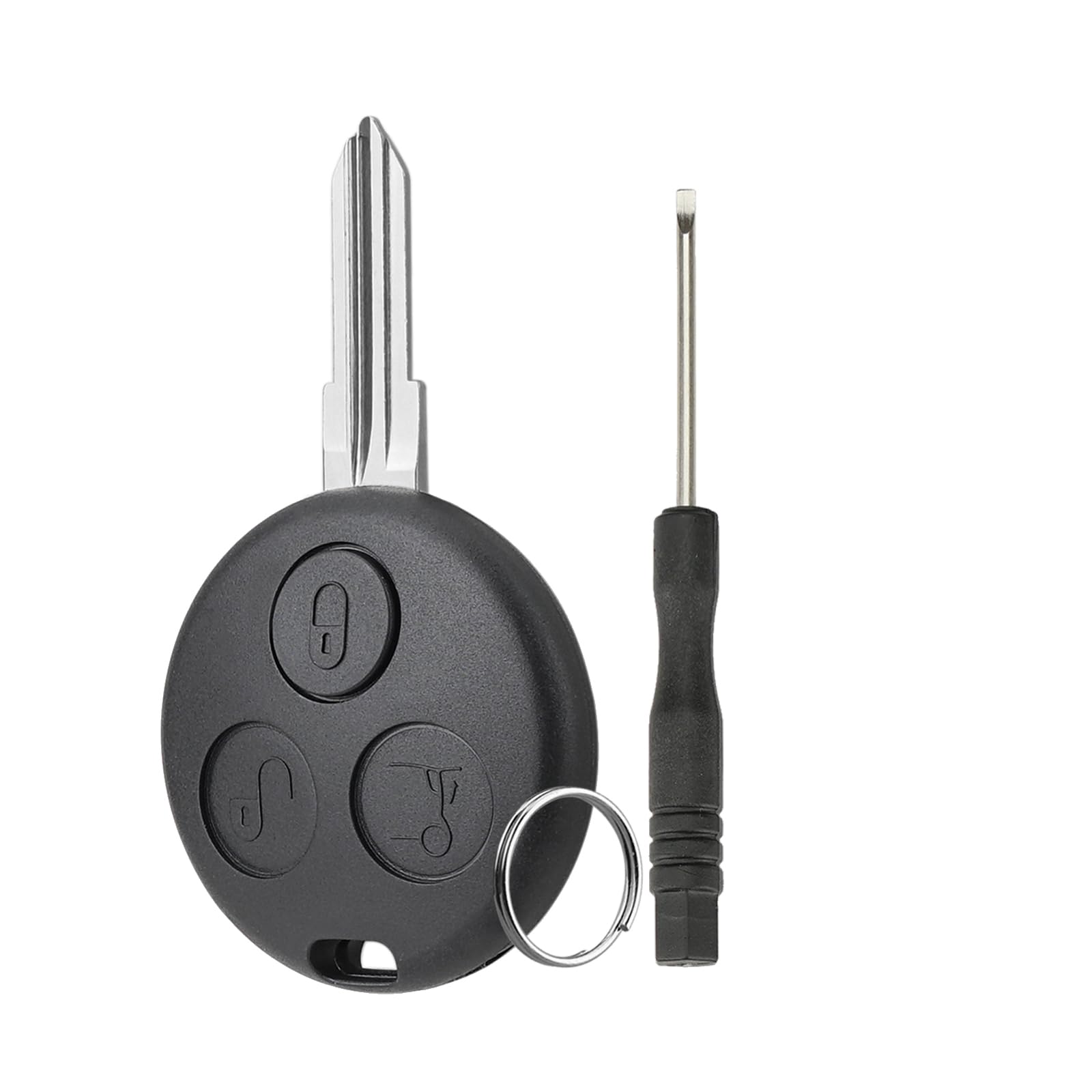 3 Tasten Schlüssel Gehäuse Fernbedienung für Benz Smart Zwei 450 Smart Pixie Auto Gerade Fernbedienung Schlüssel Ersatz Fall mit einem Schraubendreher und Schlüsselring von GZXNKEY