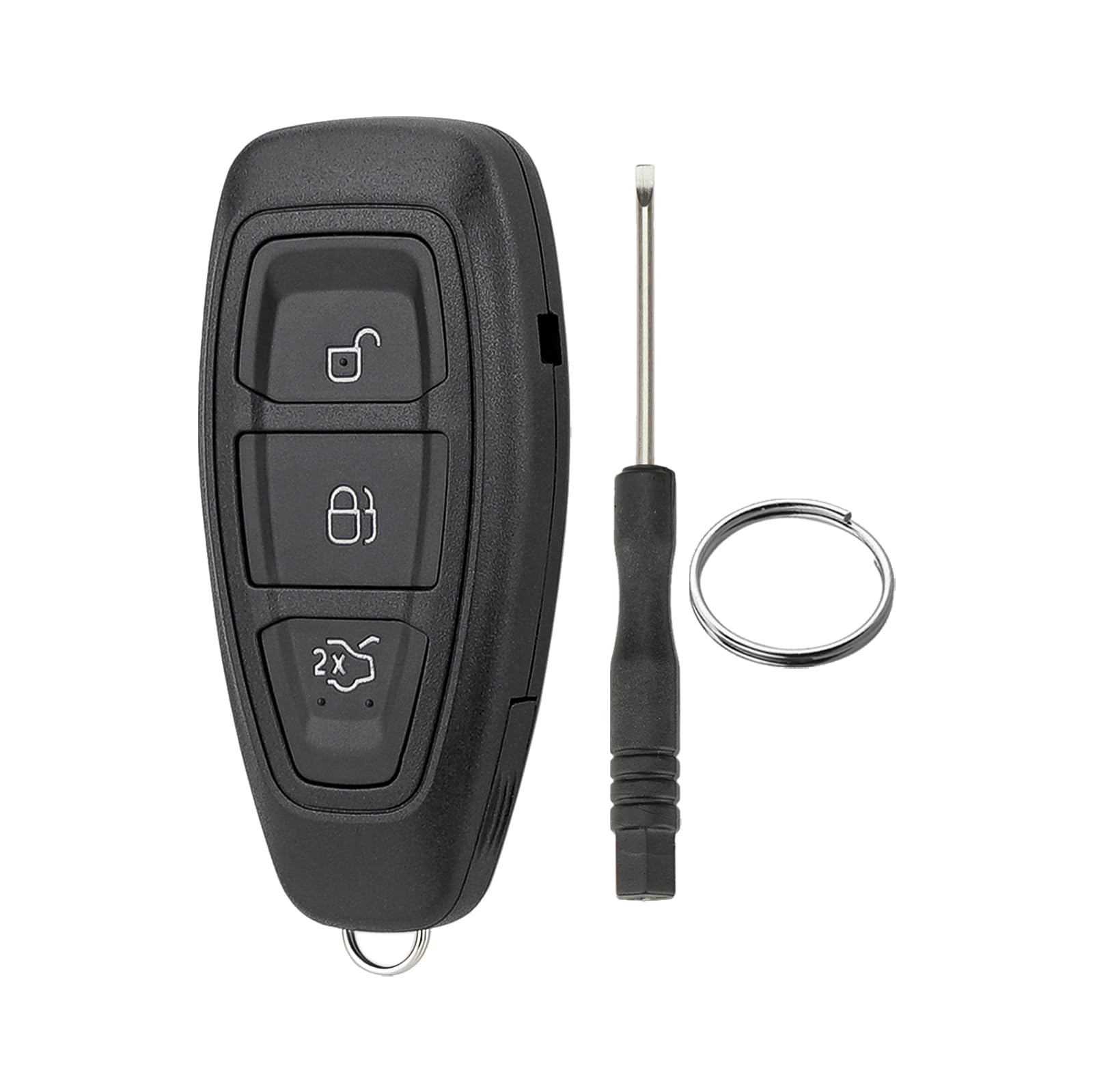 3 Tasten Schlüssel Smart Key Gehäuse für Ford Transit Custom Transit Connect Focus Mondeo Fiest Galaxy Kuga Mk4 Mk8 Auto Fernbedienung Ersatzschlüssel Gehäuse mit Schraubendreher und Schlüsselring von GZXNKEY