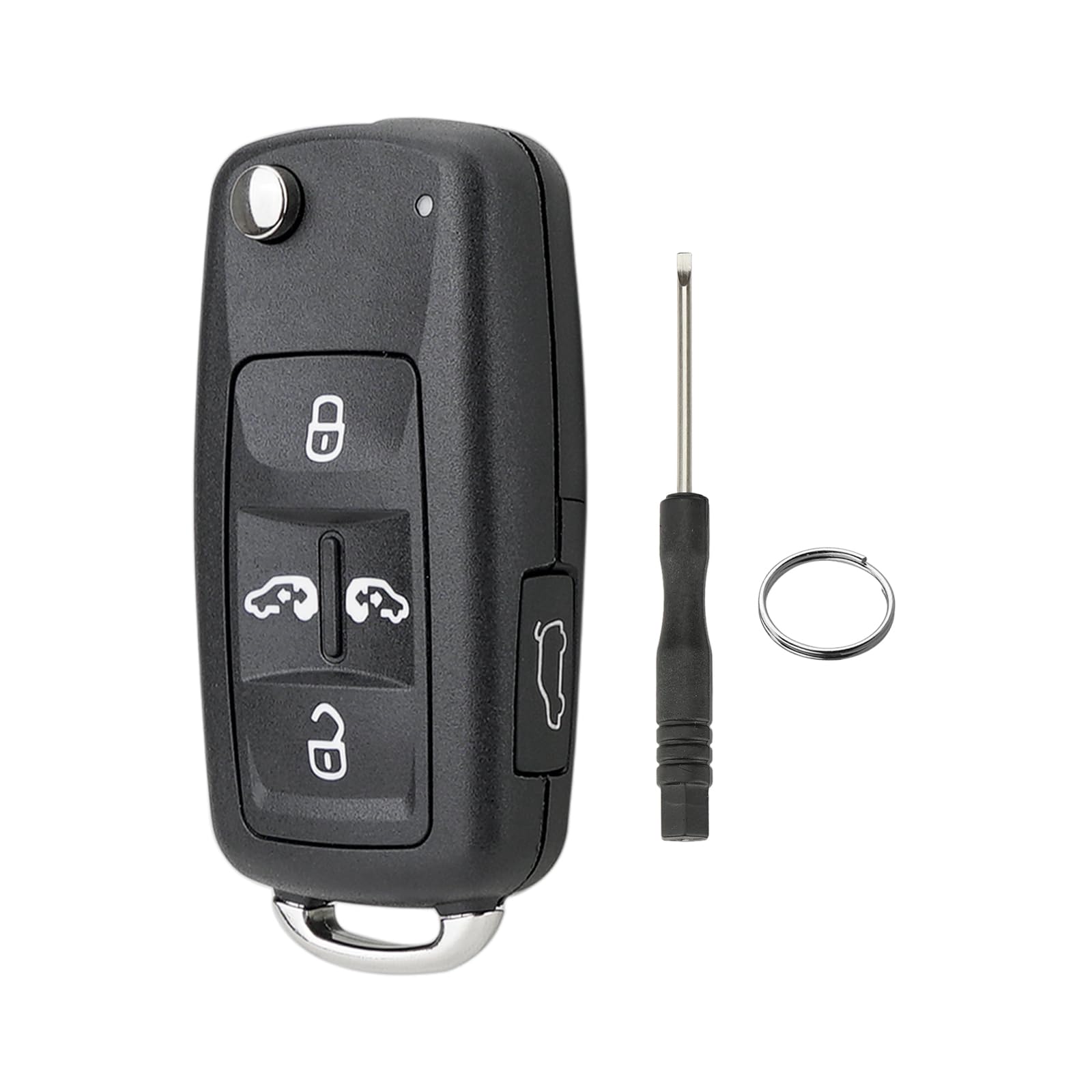 5-Tasten-Fernschlüsselgehäuse Ersatz Für Volkswagen Sharan SchlüsseletuiVolkswagen SchlüsseletuiVolkswagen mit Klinge und Schraubendreher und Schlüsselring von GZXNKEY