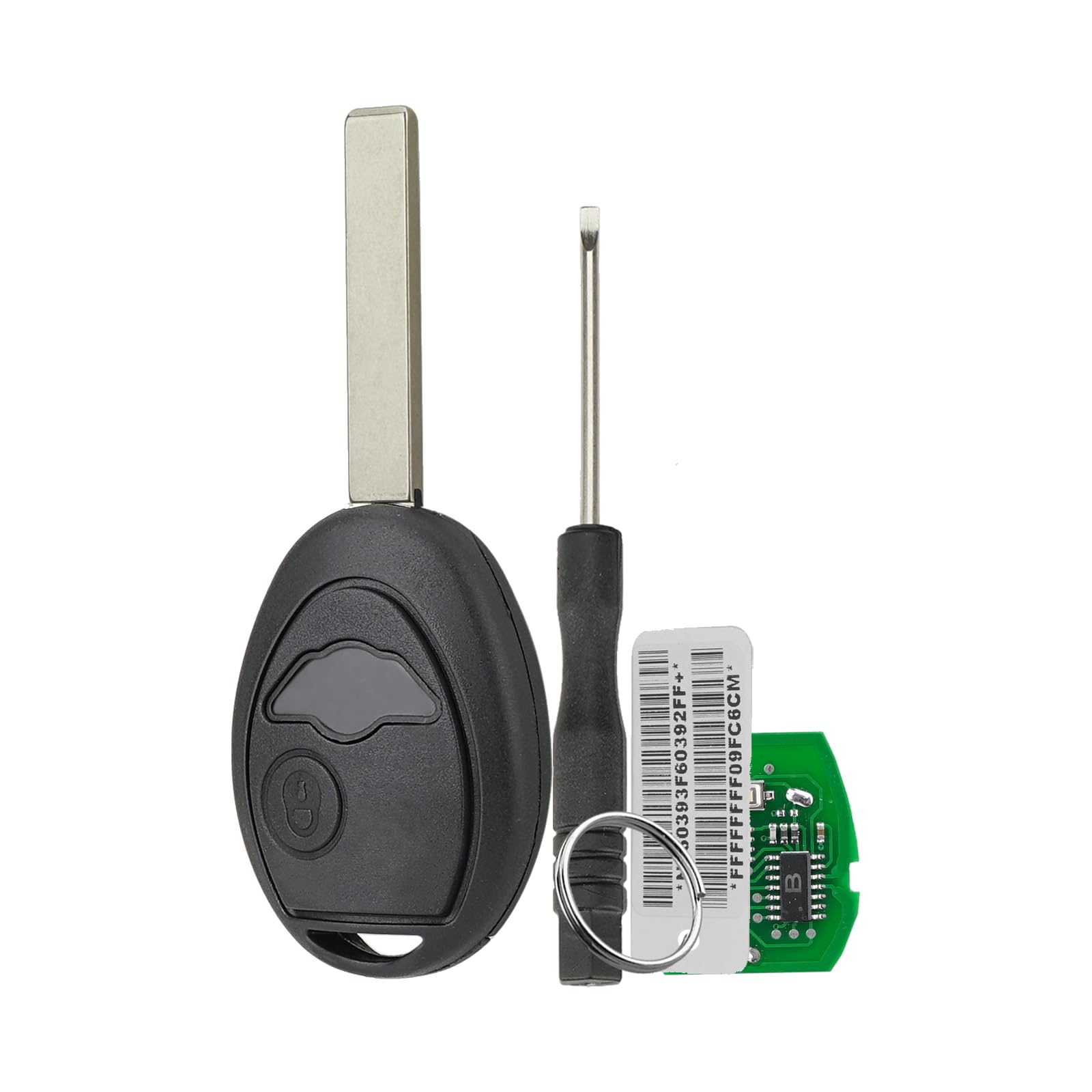 Auto Schlüssel mit PCF7931 Chip Für Mini Cooper R50 R53 2-Tasten-Fernbedienung gerade 433MHZ mit Schraubendreher und Schlüsselanhänger von GZXNKEY