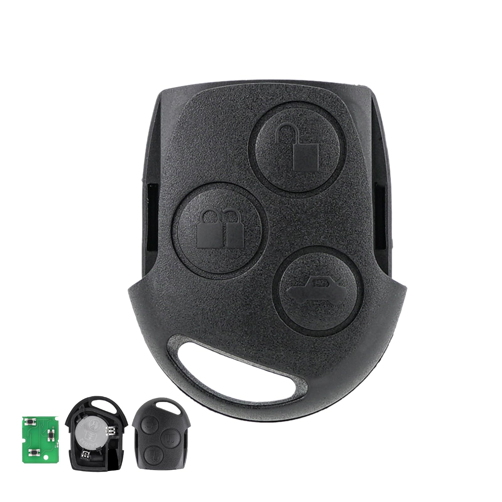Ersatzschlüssel-Ersatzkopf für Ford Fiesta MK6 Focus MK2 Fusion KA Mondeo S-Max Cougar Transit / Tourneo Connect Schlüsselanhänger 433 MHz (ohne Chip und Klinge) von GZXNKEY