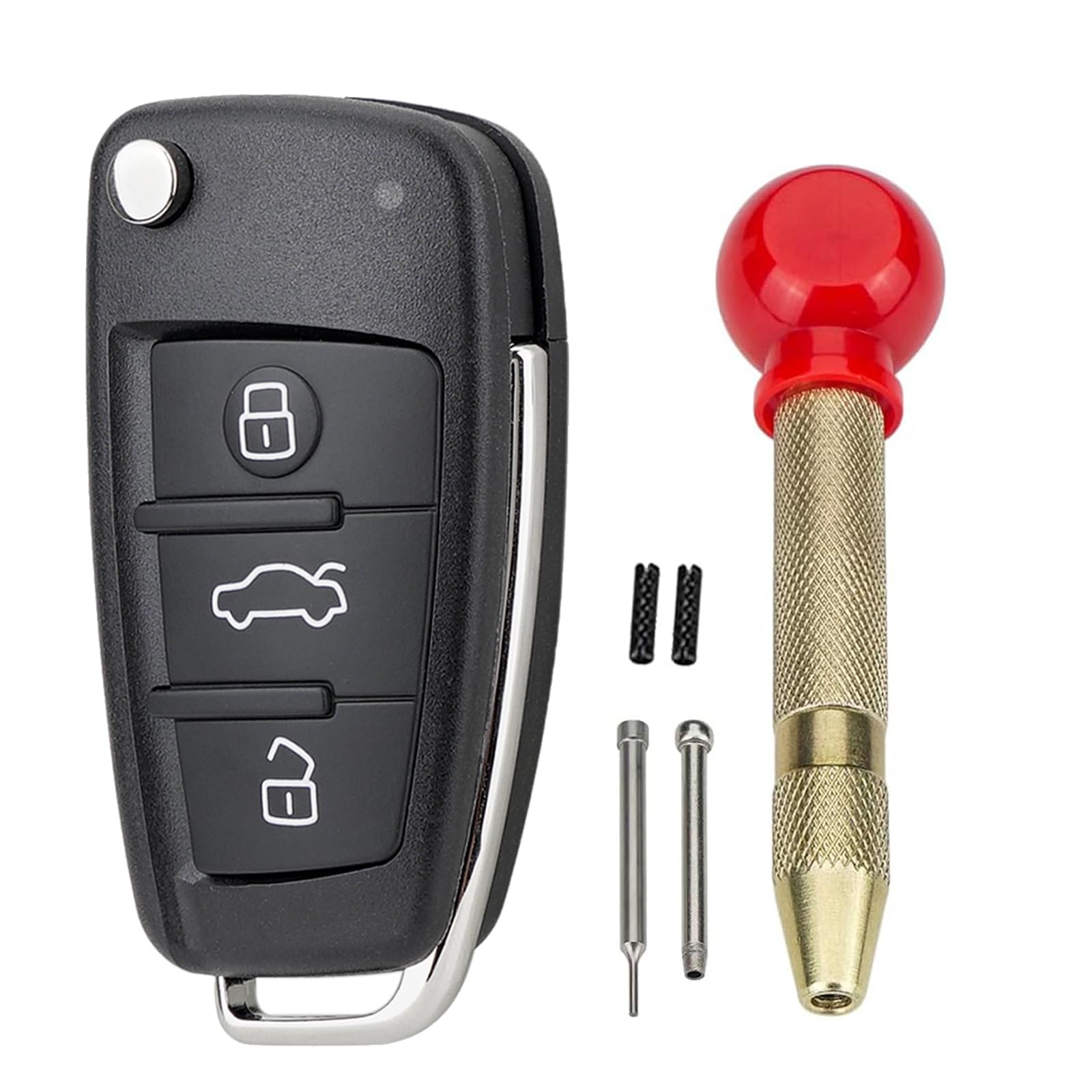 GZXNKEY Audi A2 A3 A4 A6 A6L A8 Q7 TT S6 Schlüsselanhängergehäuse aus Kunststoff für Auto mit Entnahmewerkzeug zum Austausch der Schlüsseleinsätze GZXNKEY Audi A2 A3 A4 A6 A6L A8 Q7 TT S6 Schlüsselanhängergehäuse aus Kunststoff für Auto mit Entnahmewerkzeug zum Austausch der Schlüsseleinsätze von GZXNKEY