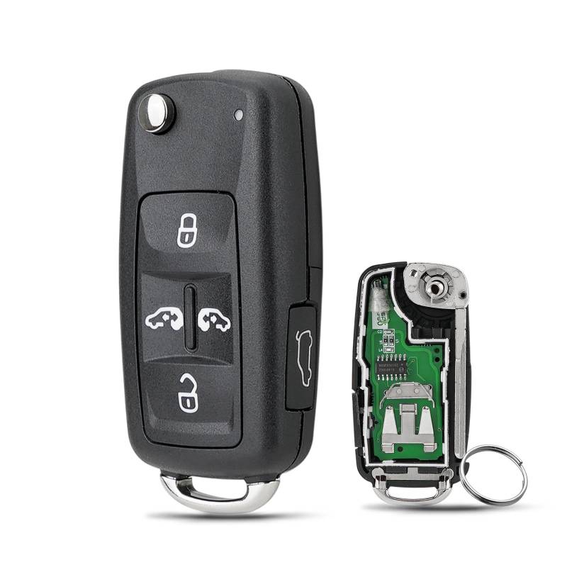 ID48chip 5-Tasten-Fernbedienung für Volkswagan VW Sharan Multivan T5 Caravelle 433 MHz 7N0837202K 7N0837202F 7N0837202AE von GZXNKEY