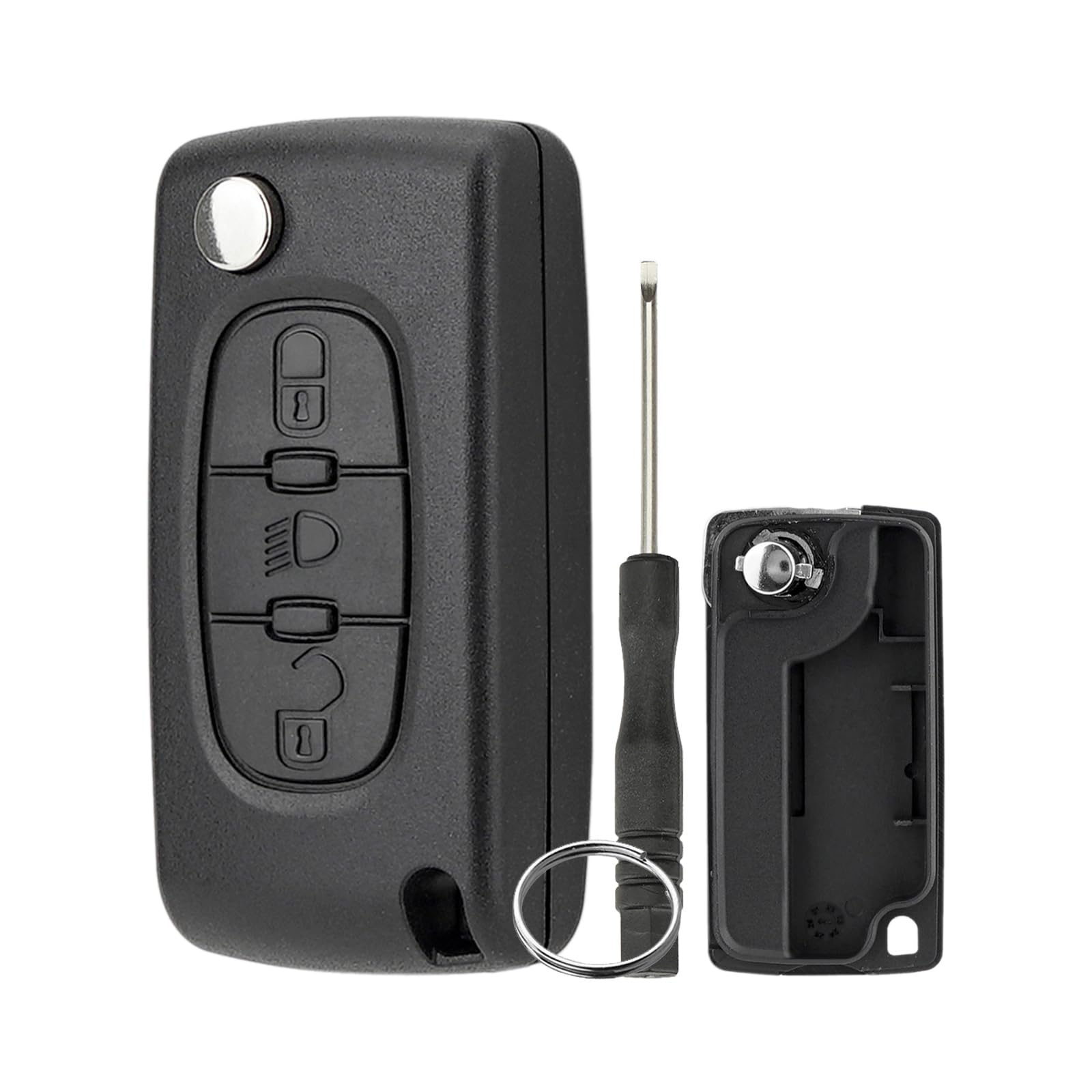 Klapp Schlüssel Gehäuse Funkschlüssel Fernbedienung Autoschlüssel 3 Tasten für Peugeot 206 CC 207 Van 307 308 407 SW mit Schraubendreher und Schlüsselring HU83 Klingen CE0523 Lights Pushbutton Klapp Schlüssel Gehäuse Funkschlüssel Fernbedienung Autoschlüssel 3 Tasten für Peugeot 206 CC 207 Van 307 308 407 SW mit Schraubendreher und Schlüsselring HU83 Klingen CE0523 Lights Pushbutton von GZXNKEY