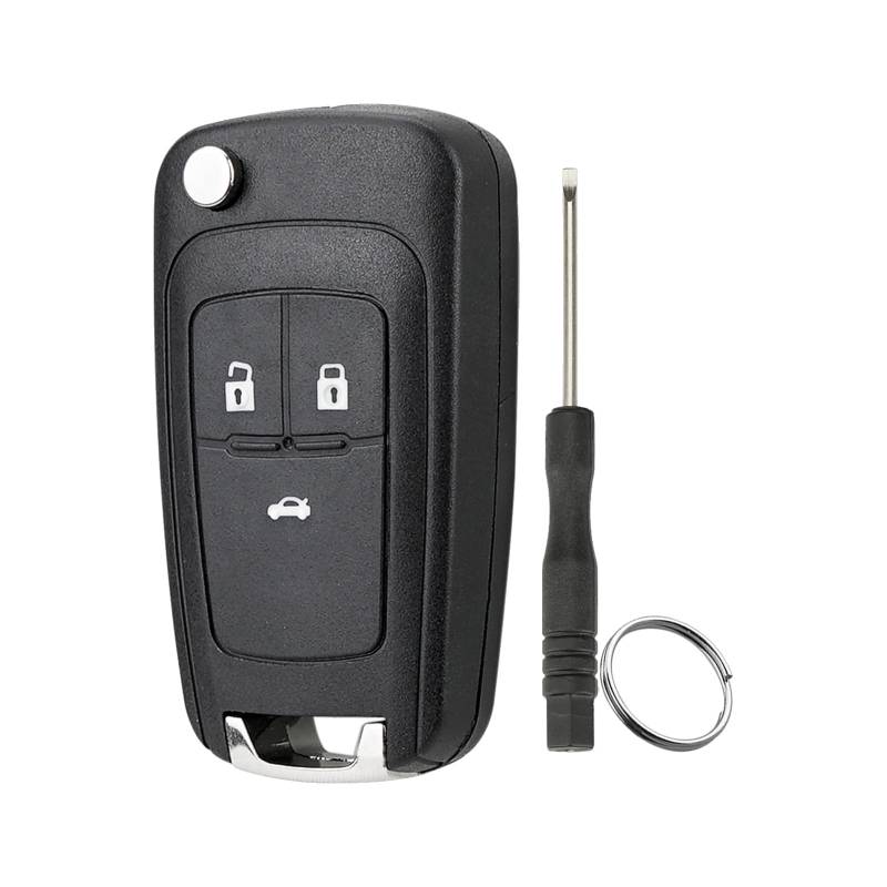 Schlüssel Gehäuse Fernbedienung Für OPEL Vauxhall Zafira Chevrolet Opel 3 Druckknopf-Klappschlüssel-Etui mit Schraubendreher und Schlüsselring und Schlüsselring von GZXNKEY