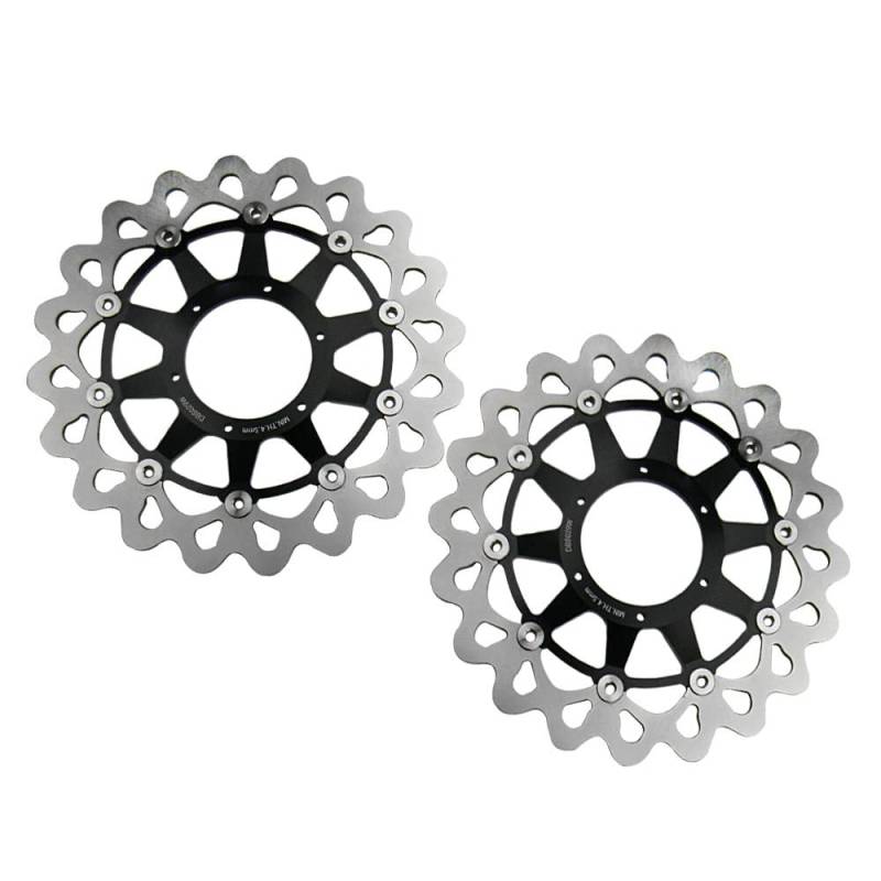 GZYF 1 Satz Bremsscheiben vorn+hinten Edelstahl Schwarz Für CBR1000RR 2006-2007 von GZYF