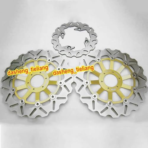 GZYF 1 Satz Bremsscheiben vorn+hinten Gold Edelstahl Für CBR 600F 1995-1998 Hornet 250 1997 von GZYF