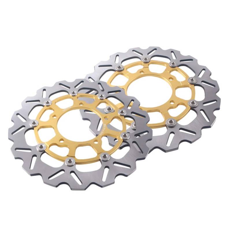 GZYF 1 Satz Bremsscheiben vorn Gold Edelstahl Für GSXR600 2006-2007 GSXR750 2006-2007 von GZYF