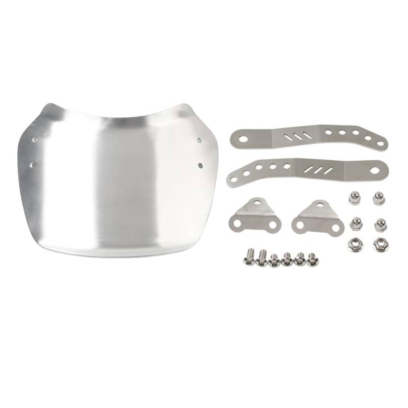 GZYF 1 Set Edelstahl Windschutzscheibe Windschutzscheibe Front Fliegengitter Windabweiser Silber Für Victory für Glänzend von GZYF