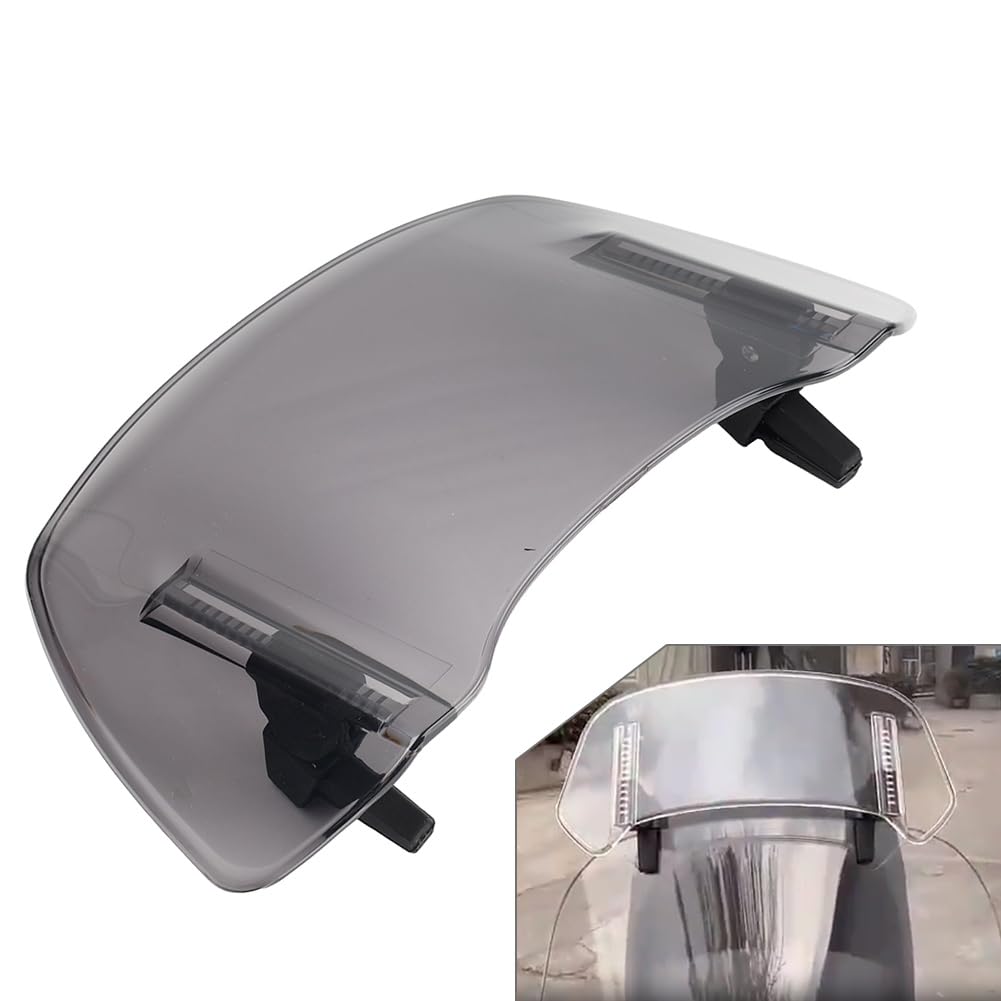 GZYF 1 Stück Motorrad Windschutzscheibe Windschutzscheibe Einstellbare Spoiler Clamp-On Grau Vorne GZYF 1 Stück Motorrad Windschutzscheibe Windschutzscheibe Einstellbare Spoiler Clamp-On Grau Vorne von GZYF
