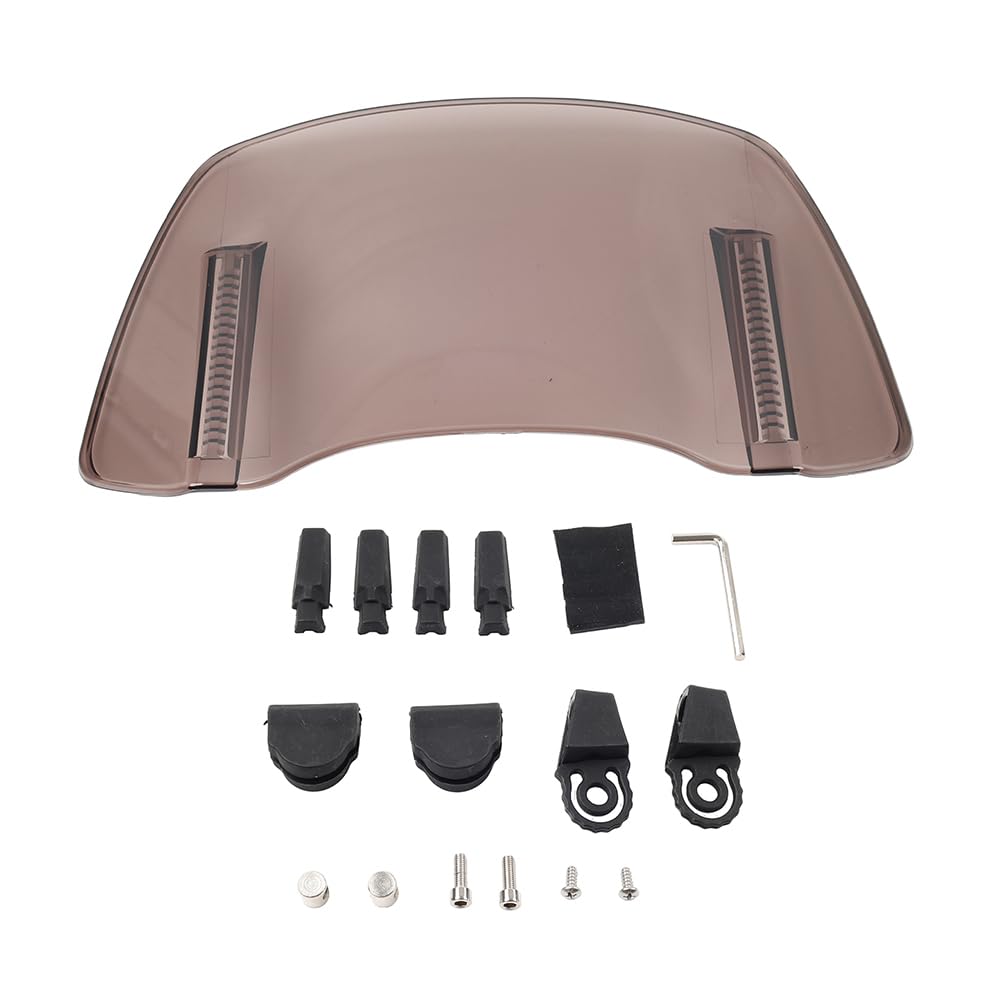 GZYF 1 Stück Motorrad Windschutzscheibe Windschutzscheibe Einstellbare Spoiler Clamp-On Tan Vorne GZYF 1 Stück Motorrad Windschutzscheibe Windschutzscheibe Einstellbare Spoiler Clamp-On Tan Vorne von GZYF