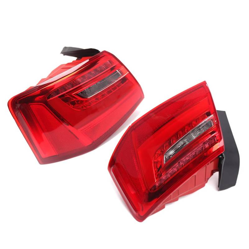 GZYF 1 paar Rücklicht Hinten Äußere Blinker Bremse Warnung Lampe ABS Rot + Klar Für A6 C7 2012-2018 Auto von GZYF