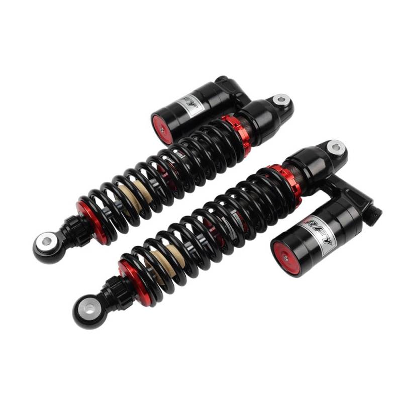 GZYF 1 stück 370mm Aluminium Federaufhängung Stoßdämpfer Dämpfer Motorrad Einstellbar Schwarz Rundkopf, silber Rundkopf Für ATV & Für UTV Universal Motorrad von GZYF