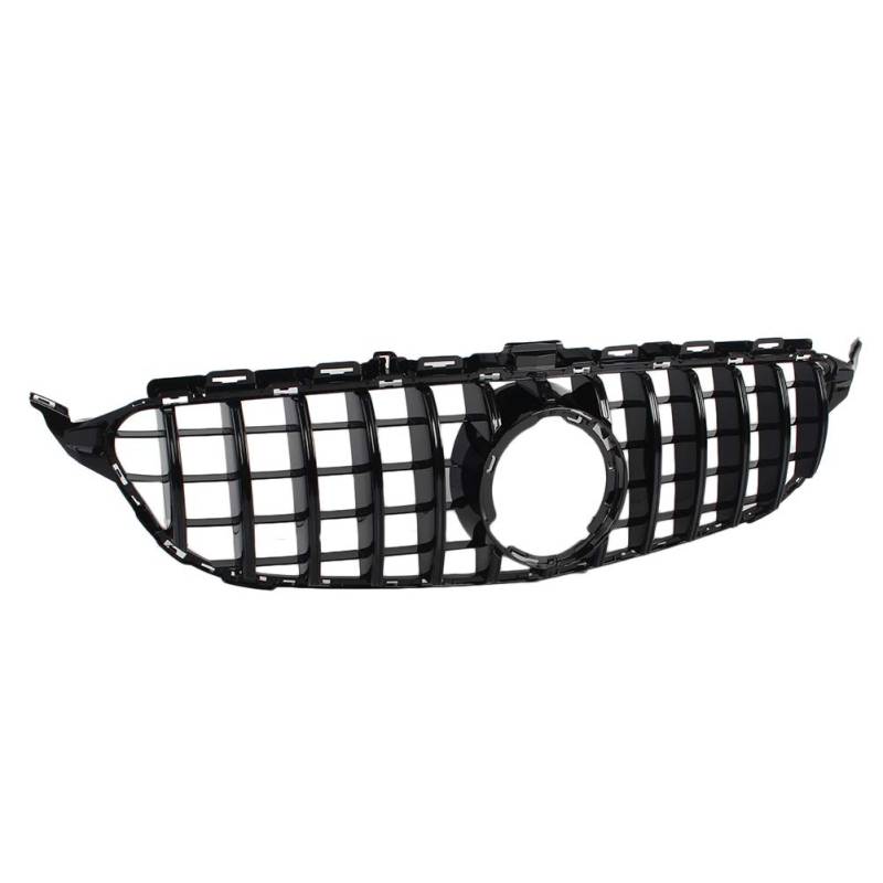 GZYF 110 * 29cm/43.31 * 11.42in ABS Frontstoßstangengrill Oberer Kühlergrill Schwarz Glänzend Für W205 C300 C250 C200 2019+ Auto von GZYF