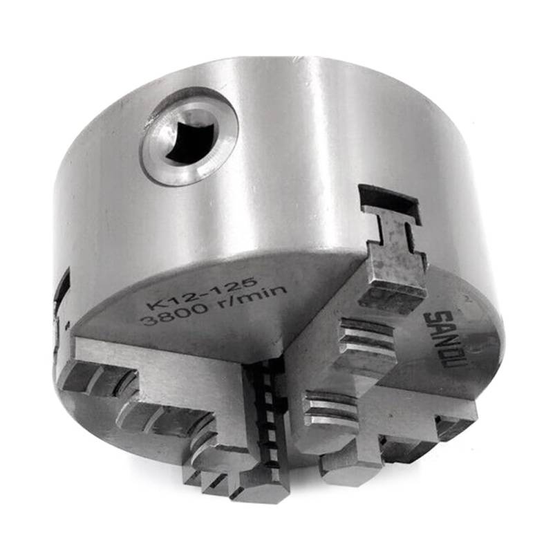 GZYF 125mm 5" #K12-125 Drehfutter Selbstzentrierend 4 Backen Für Schleif-/Fräs-/Bohrmaschinen Stahl Silbe von GZYF