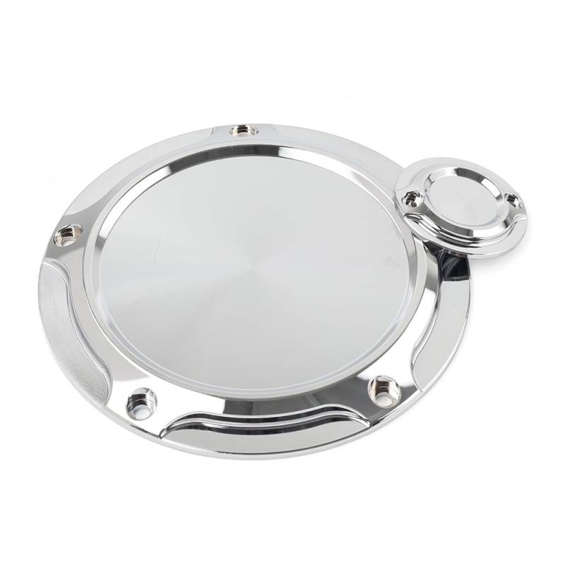 GZYF 2 Stück Aluminium Derby Timer Motor Abdeckkappe Chrom Für Street Glides Trikes Touring Electra Glides Road Glides Road Kings 2017+ Motorrad von GZYF