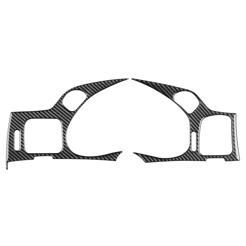 GZYF 2 Stück Armaturenbrett Tacho Abdeckung Verkleidung Display Panel Aufkleber LHD ABS Schwarz Für Impala 2000-2005 von GZYF