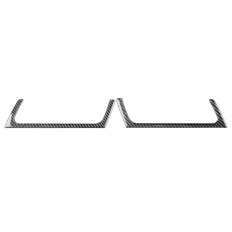 GZYF 2 Stück Carbon Fiber Grain Mittelseite Armaturenbrett Lüftungsschlitz Auslass Abdeckung Trim Für S2000 2004-2009, SCHWARZ von GZYF