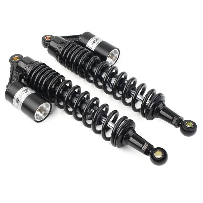 GZYF 2 Stück Motorrad 400mm 15,75" Schwarze Luftstoßdämpfer ATV Stoßdämpfer UTV Stoßdämpfer Hinterradaufhängung von GZYF