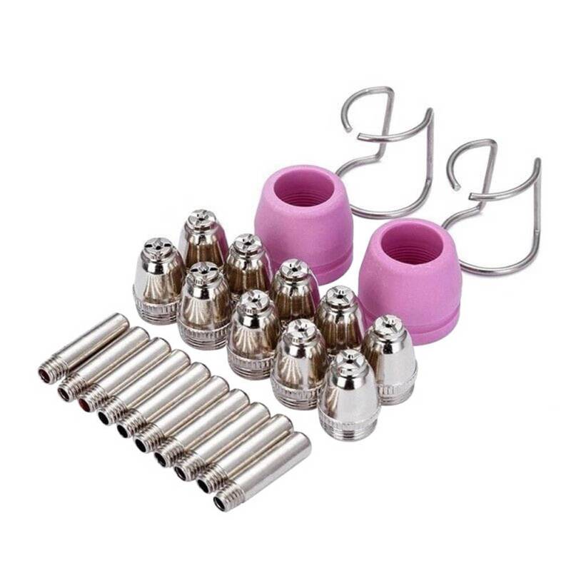 GZYF 24Pcs Plasma Verbrauchs Schild Kappe Taschenlampe Tipps Elektrode Düse Kit Silber Kupfer Für SG55 AG60 Cutte von GZYF