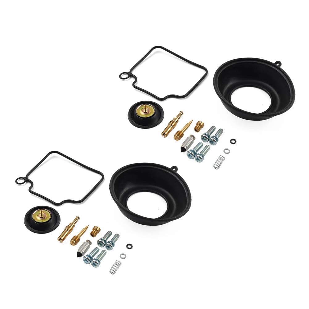 GZYF 2er Set Vergaser Reparatursätze Vergaserreparatur und Membran Messing Schwarz & Silber Motorrad Für VT750C Shadow Aero 2004-2008 GZYF 2er Set Vergaser Reparatursätze Vergaserreparatur und Membran Messing Schwarz & Silber Motorrad Für VT750C Shadow Aero 2004-2008 von GZYF