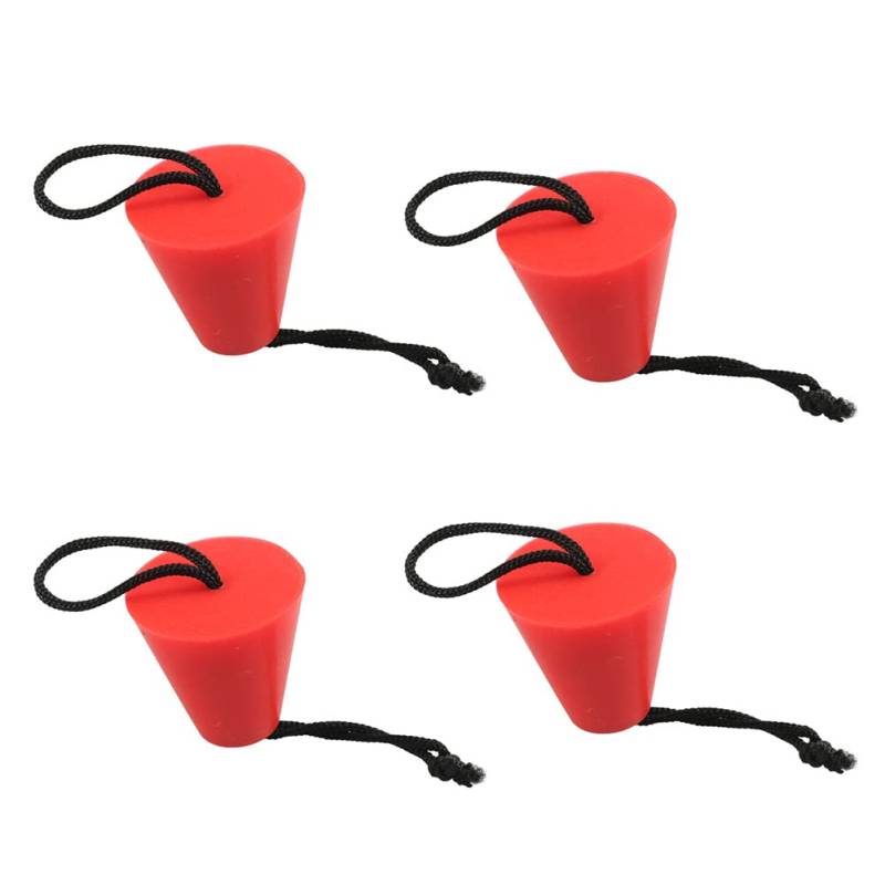 GZYF 4 STÜCKE Rot Kajak Attika Stecker, Kajak Hardware Stecker, universal Silikon Kajak Attika Stecker Kompatibel Mit 3/4 "Zoll Bis 1,5" Zoll Attika Löche von GZYF