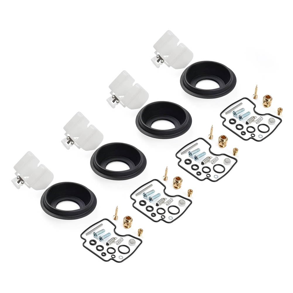 GZYF 4er Set Vergaser Reparatursätze Vergaser Reparatur Messing, Gummi Für GSX750F Katana 98-06 GSF1200 Bandit 01-06 GZYF 4er Set Vergaser Reparatursätze Vergaser Reparatur Messing, Gummi Für GSX750F Katana 98-06 GSF1200 Bandit 01-06 von GZYF