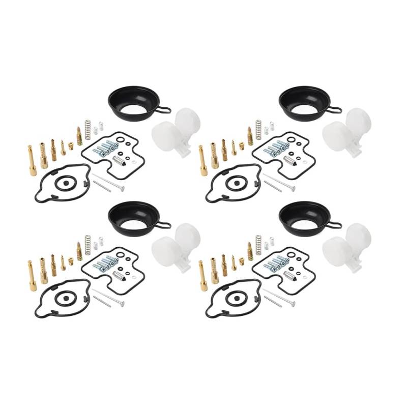 GZYF 4er Set Vergaser Reparatursatz Umbauteile Vergaserzubehör Messing, Gummi Für Magna 750 VF750 VF750C VF750CD 94-03 von GZYF