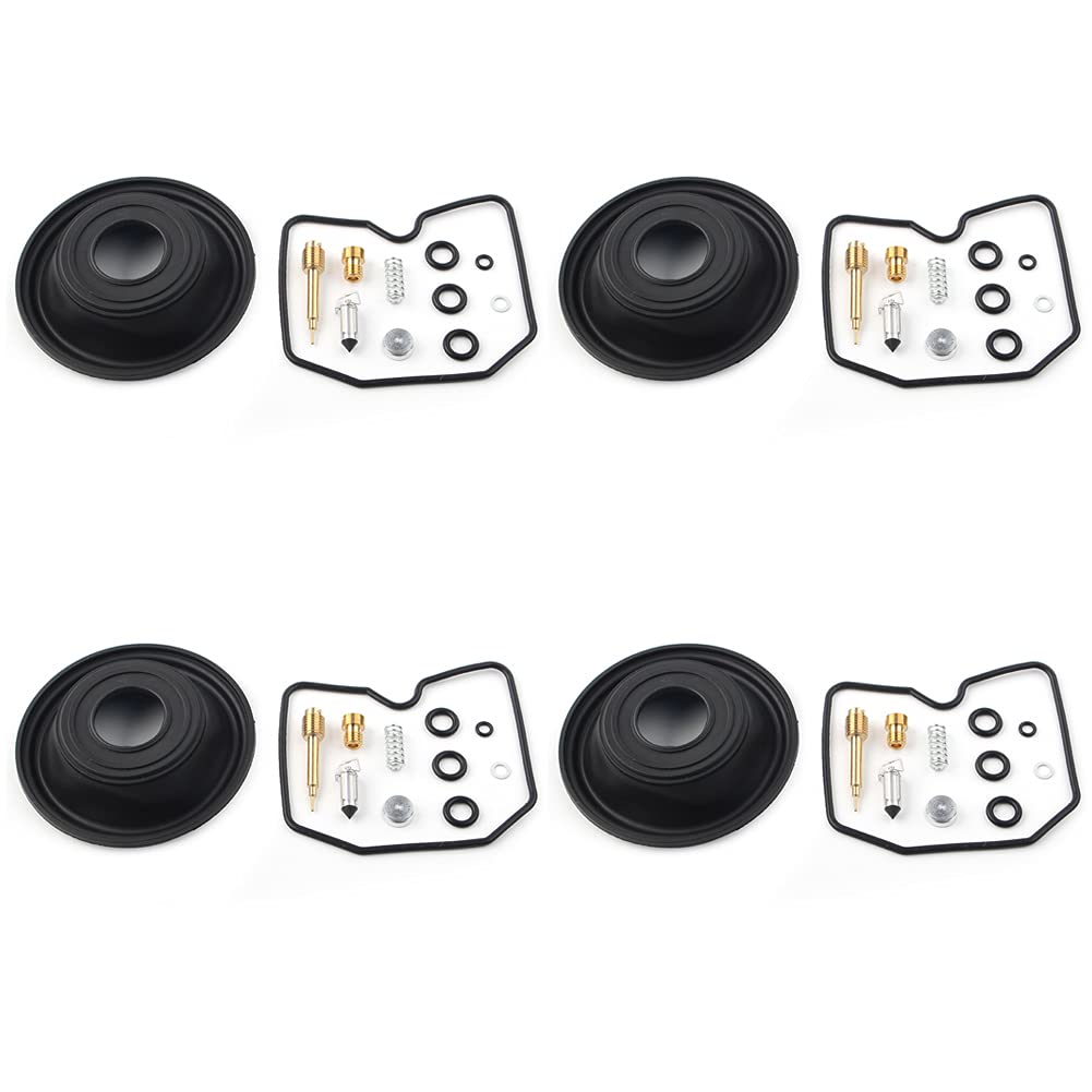 GZYF 4x Motorcycle Carburetor Rebuild Fixing Kit Repair Set with Vacuum Diaphragm Compatible with Kawasaki ZR550B Zephyr 1990-1993, ZL600A Eliminator 1986-1987, ZL900A1/A2 Eliminator 1985-1986 GZYF 4x Motorcycle Carburetor Rebuild Fixing Kit Repair Set with Vacuum Diaphragm Compatible with Kawasaki ZR550B Zephyr 1990-1993, ZL600A Eliminator 1986-1987, ZL900A1/A2 Eliminator 1985-1986 von GZYF