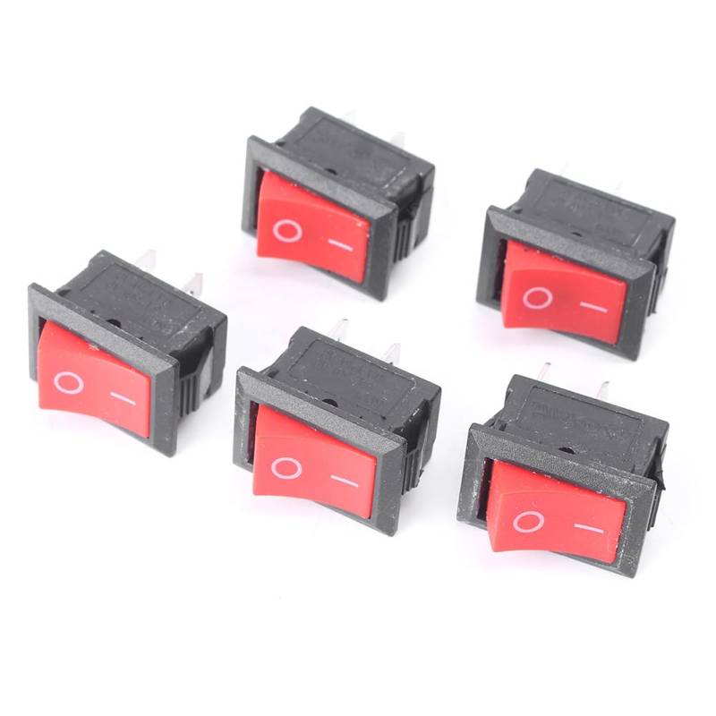 GZYF 50 STÜCKE 15mm * 21mm Snap Boatlike Schalter 2 Pin Wippschalter Ein/Aus KCD1-101 250 V 6 A Rot und Schwarz von GZYF