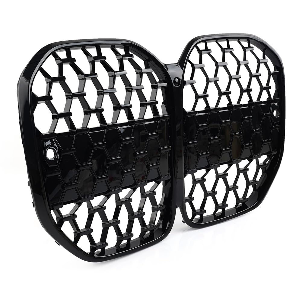 GZYF 51138078548 51138078549 Meteor Style Frontniere Kühlergrill Mittelstoßstange Grill Glänzend Schwarz ABS Für 4er G22 2 Türer 2021-2023 Auto von GZYF