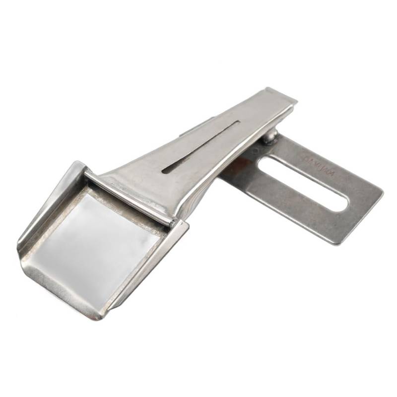 GZYF 7/8"-3/8" #DAYU404#F340 Gürtelschlaufe Überlappende Kanten Ordnerbinder Silber Stahl Für Doppelnadel Steppstich Kettenstich Coverstich Nähmaschine von GZYF