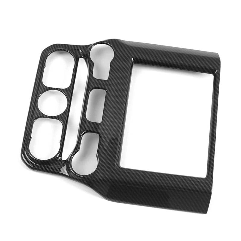 GZYF ABS Armaturenbrett Navigationspanel Abdeckung Stereo Rahmen Zierleiste LHD Carbon Fiber Schwarz Für Ram 1500 19-20 Auto von GZYF
