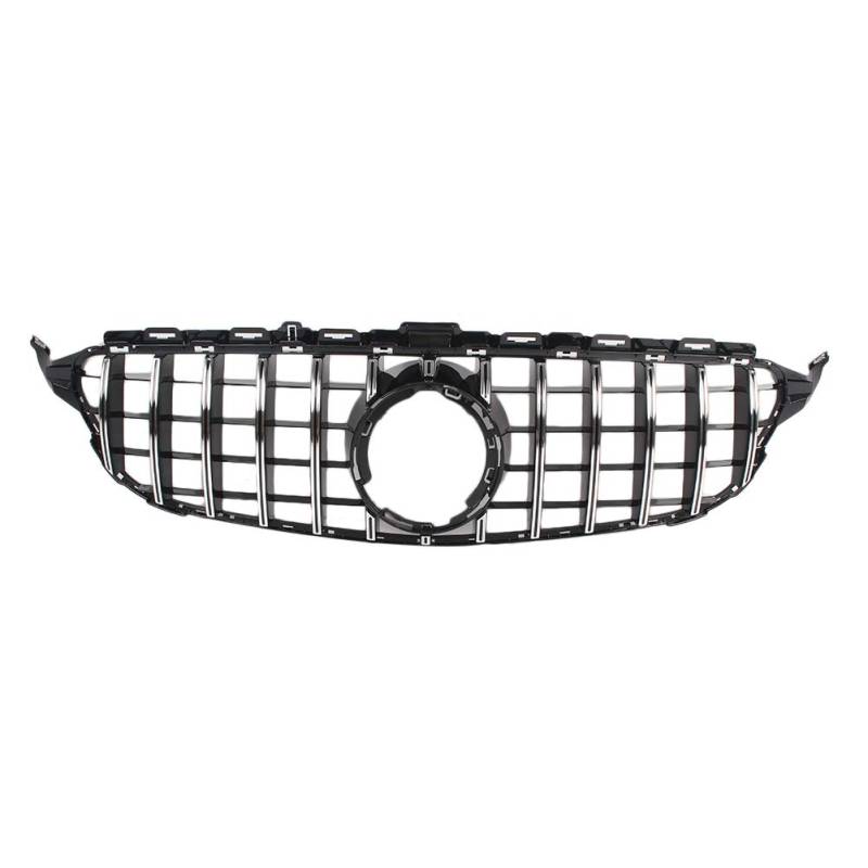 GZYF ABS Frontstoßstangengrill Oberer Kühlergrill Chrom Schwarz Für W205 C300 C250 C200 2019+ Auto von GZYF