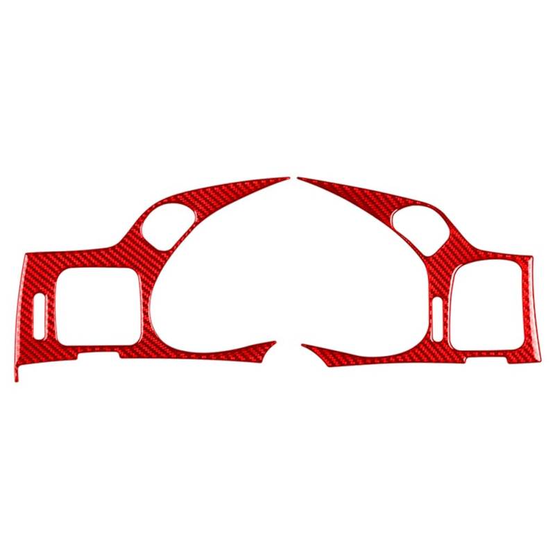 GZYF Armaturenbrett Aufkleber Tacho Panel Display Abdeckung Zierleiste LHD 2Stk Für Impala 00-2005 ABS Rot von GZYF