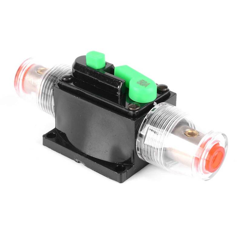 GZYF Auto 50A 12V-24V Stereo Schaltung Inline Inverter Sicherung Breaker Reset Halter Manuelle für UTV ATV Busse Boot Lkw Kunststoff und metall Schwarz von GZYF