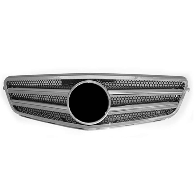 GZYF Auto Front Stoßstange Grill Oberen Kühlergrill Für C klasse W204 07-14 ABS Chrom Silbe von GZYF