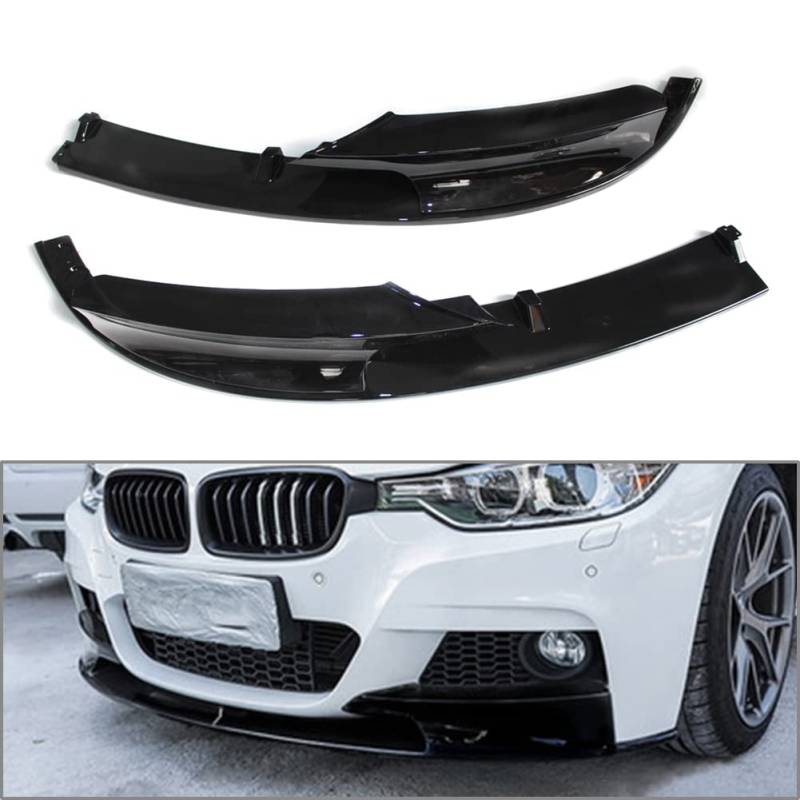 GZYF Auto Frontspoilerlippe Kinnspoiler Splitter Glänzend Schwarz Für F30 F31 2012-18 von GZYF