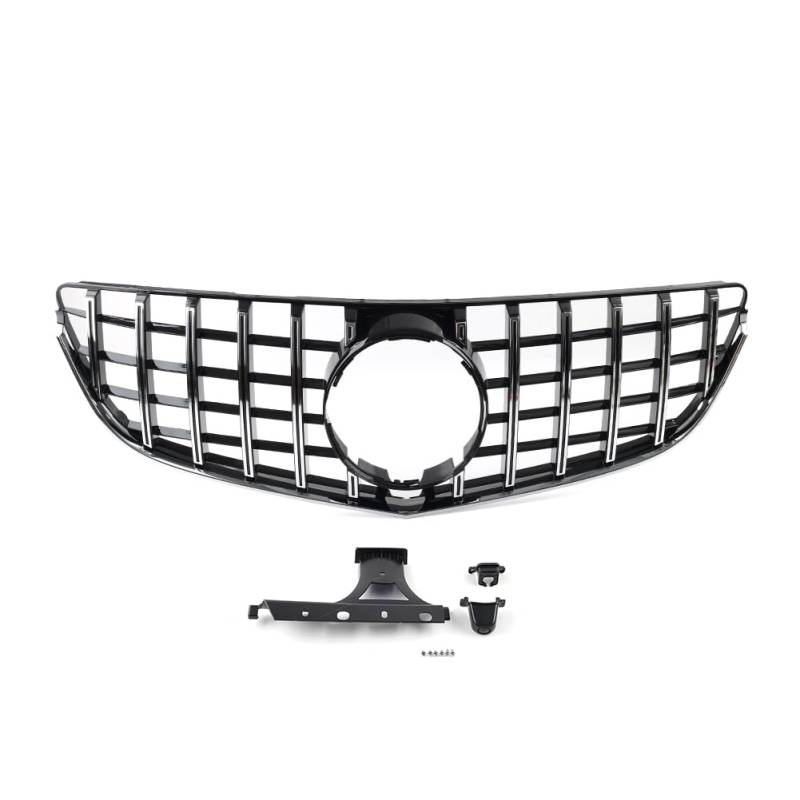 GZYF Auto Frontstoßstange Haube Kühlergrill GTR Stil Kühlergrill Für E Klasse W207 C207 Coupe Cabrio 2 Tür 14-16 ABS Silbe von GZYF