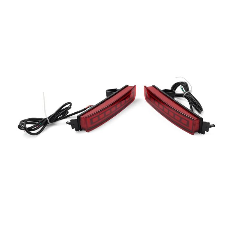 GZYF Auto Heckstoßstange Blinker Bremse Signal Reflektor Licht Lampe 2Stk Für Rogue Sentra FE+S FE+SV SR Turbo Terra ABS Rot von GZYF