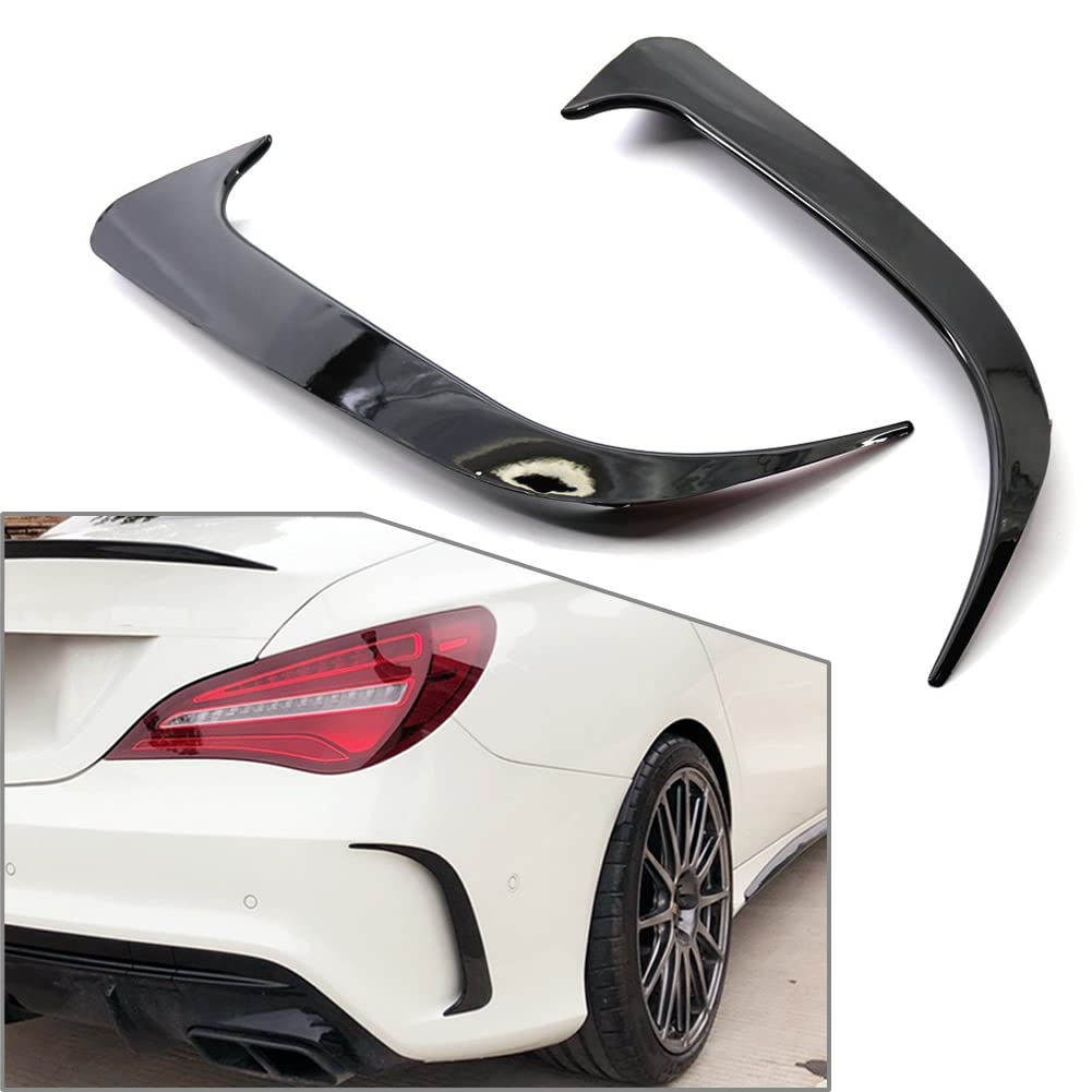 GZYF Auto Heckstoßstange Spoiler Luftabweiser Splitter Verkleidung für Mercedes Benz CLA-Klasse W117 CLA200 CLA250 CLA45 2014-2018, glänzend schwarz von GZYF