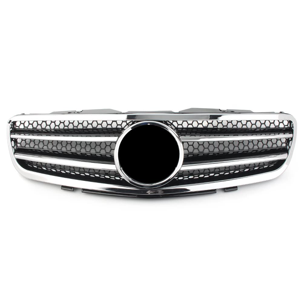 GZYF Auto Kühlergrill Frontgrill Stoßstangengitter kompatibel mit R230 W230 2003-2006 SL500 SL600 Grille Grill 2 Fin AMG Style GZYF Auto Kühlergrill Frontgrill Stoßstangengitter kompatibel mit R230 W230 2003-2006 SL500 SL600 Grille Grill 2 Fin AMG Style von GZYF