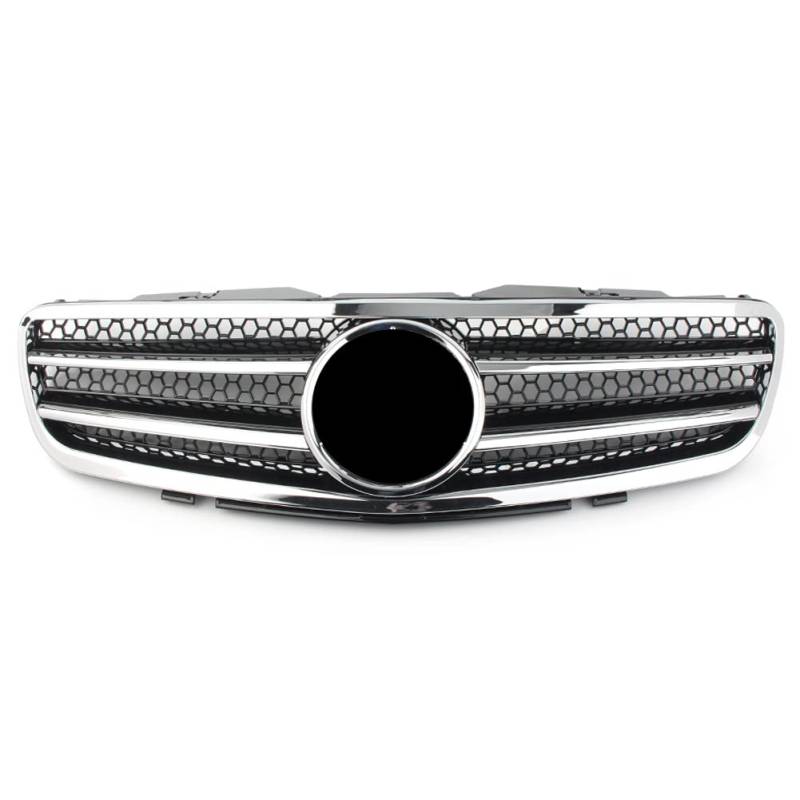 GZYF Auto Kühlergrill Frontgrill Stoßstangengitter kompatibel mit R230 W230 2003-2006 SL500 SL600 Grille Grill 2 Fin AMG Style von GZYF