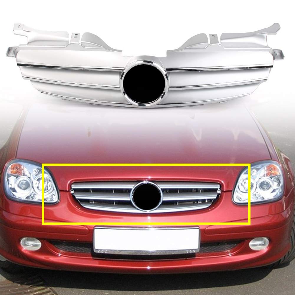 GZYF Auto Kühlergrill Frontgrill Stoßstangengitter l für Mercedes Benz R170 W170 SLK Klasse 1998-2004 GZYF Auto Kühlergrill Frontgrill Stoßstangengitter l für Mercedes Benz R170 W170 SLK Klasse 1998-2004 von GZYF