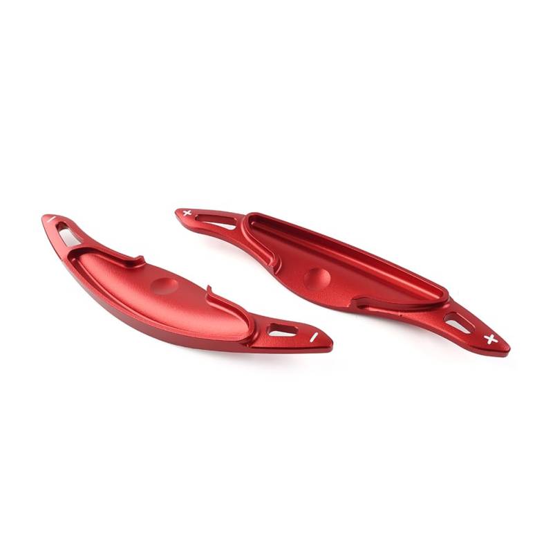 GZYF Auto Lenkrad Schaltwippe Extended Shifter Innenverkleidung Abdeckung Aluminiumlegierung Für i30 2019-2023, Rot von GZYF