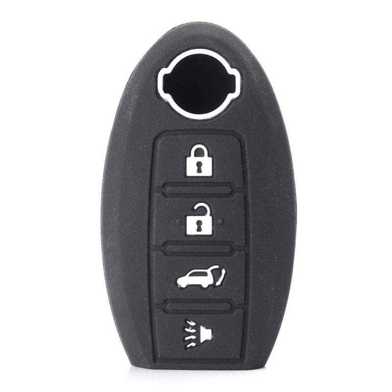GZYF Autoschlüsselgehäuse mit Fernbedienung und 4 Tasten Für Altima Maxima Murano Pathfinder Versa Teana Rogue Silikon Schwarz von GZYF